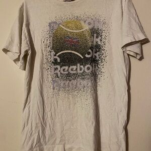 Reebok White and Yellow Graphic Tee